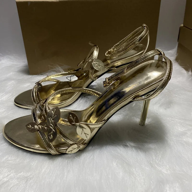 Women's Satin Gladiator Stiletto Sandals – Narrow Band Heels Gladiator Stiletto Sandals Axl