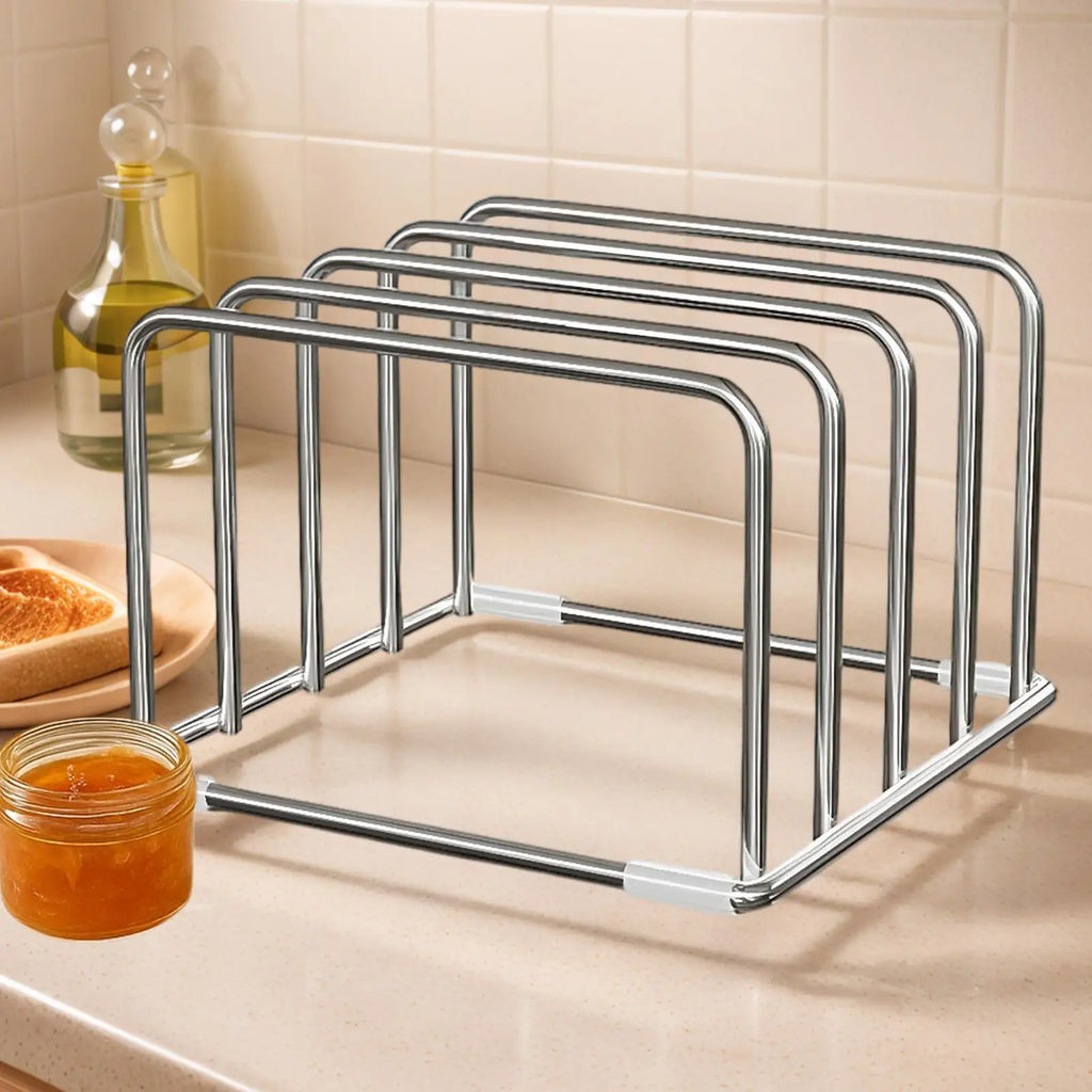 Stainless Steel Cutting Board Holder Stand | Space-Saving Kitchen Board Organizer Axl