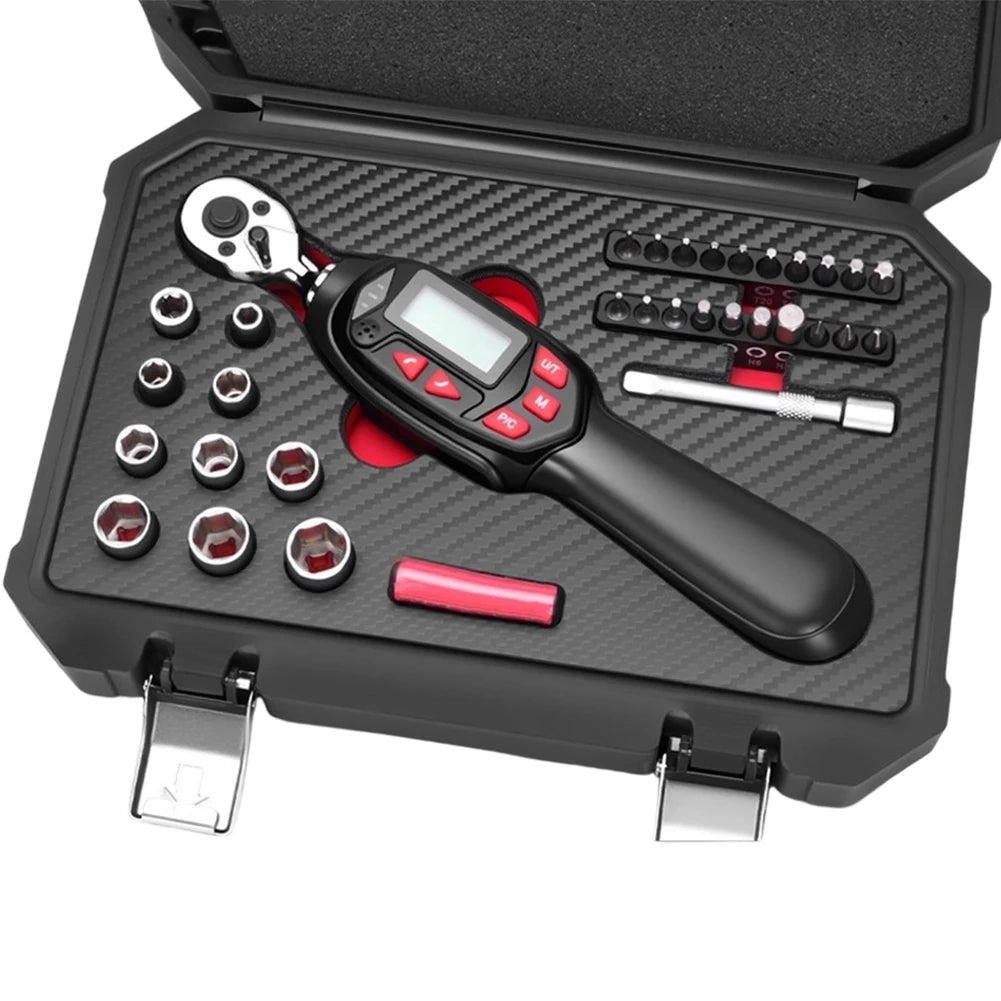Digital Torque Wrench Set 1/4" Drive 0.08–8 Nm | 32-Piece Kit Digital Torque Wrench Axl type A China Mainland