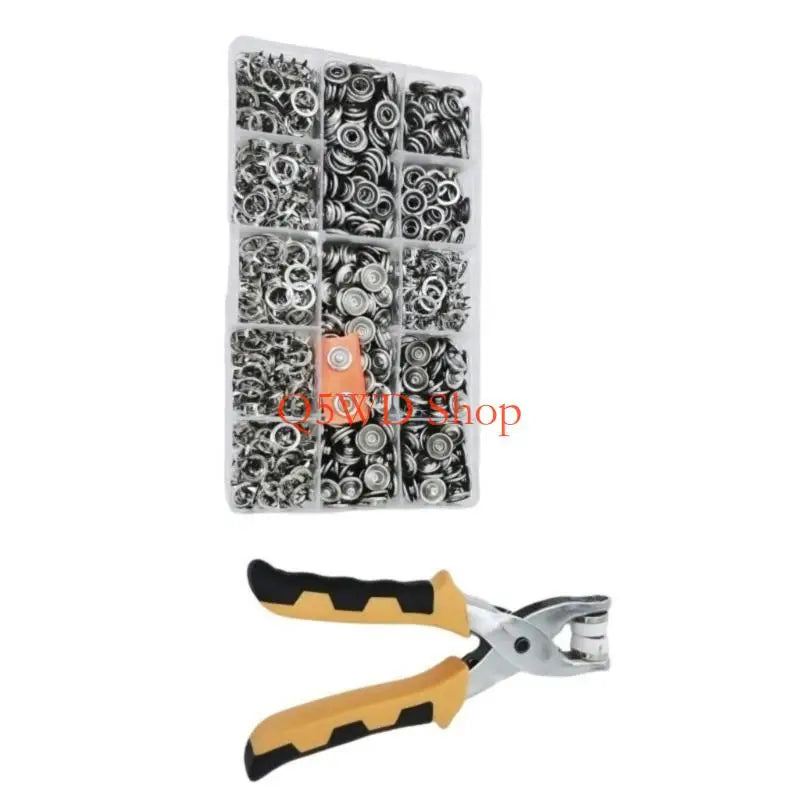 200-Set Metal Snap Fasteners & Installation Plier – DIY Kit Snap Fastener Kit Axl