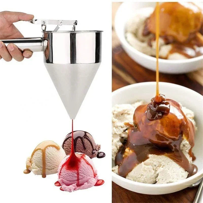 Stainless Steel Batter Dispenser with Stand | 600ml & 1200ml Batter Dispenser Axl