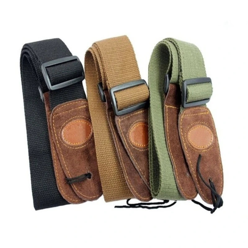 Adjustable Cotton Guitar Strap – Acoustic, Electric & Bass Guitar Strap Axl