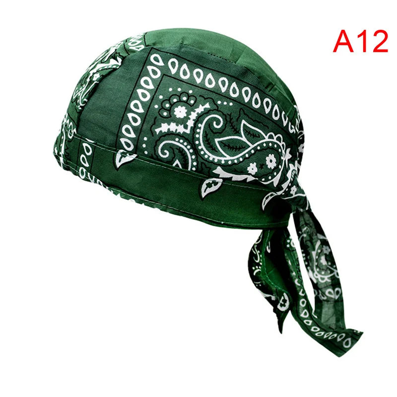 Unisex Cotton Durag Bandana Hat – Printed Head Scarf Cap