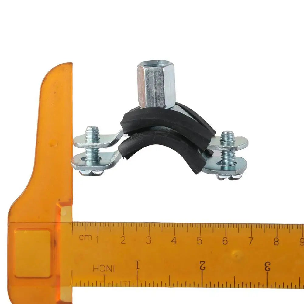 2-Pack M8 Adjustable Pipe Support Clamps – Galvanized & Rubber Pipe Support Clamp Axl
