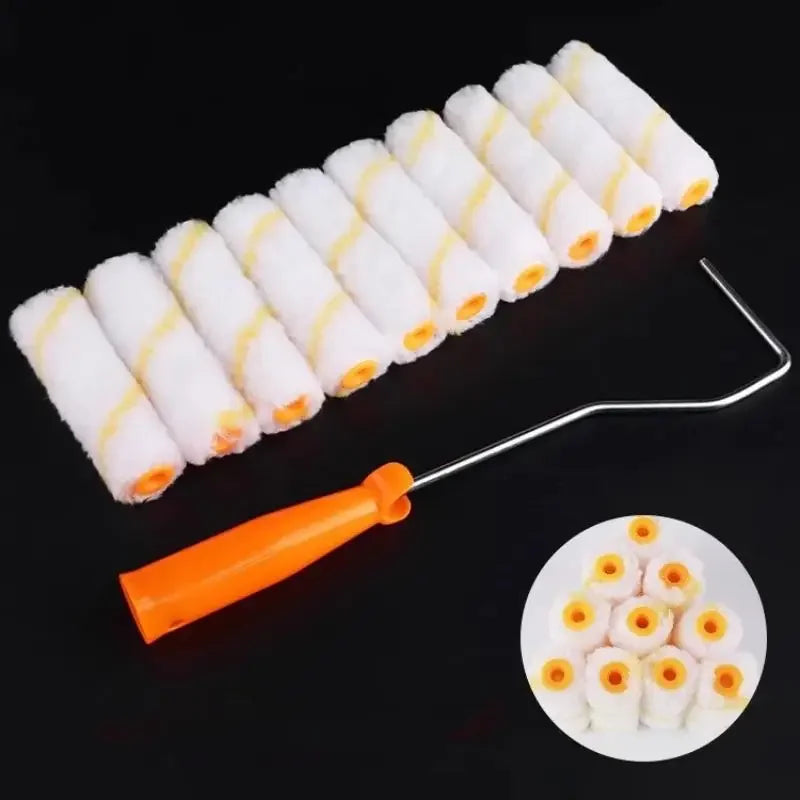 10-Pack Dense Bristle Paint Roller Brush Set – Walls & Cabinets Paint Roller Set Axl
