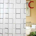 Waterproof Shower Curtain Set 180×200cm + 12 Hooks | PEVA Shower Curtain Set Axl 200*180cm C