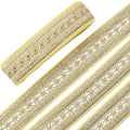 10 Yards Gold Jacquard Ethnic Ribbon Trim – 2 Inch Polyester Jacquard Ribbon Trim Axl AECH04-17459
