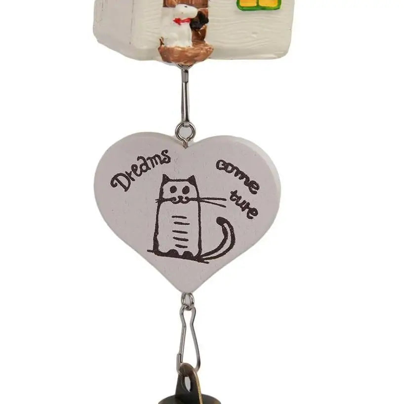 Resin Bird House Wind Chime Ornament | Pastoral Hanging Decor Wind Chime Ornament Axl