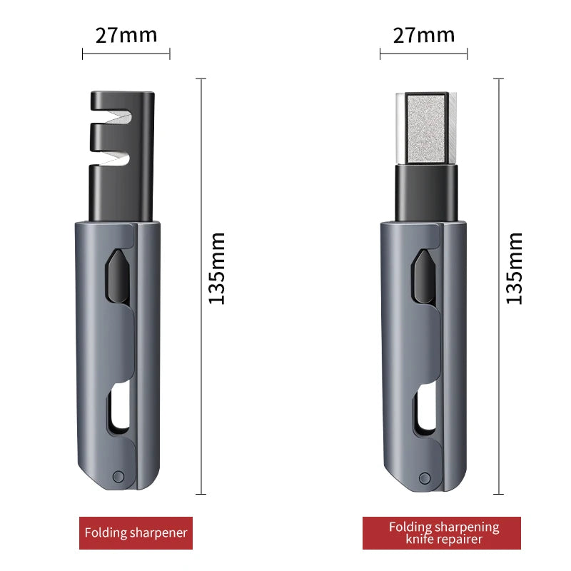 PLYS Folding Knife Sharpener – Ceramic & Alloy Steel Tool Knife Sharpener Axl 2pcs S