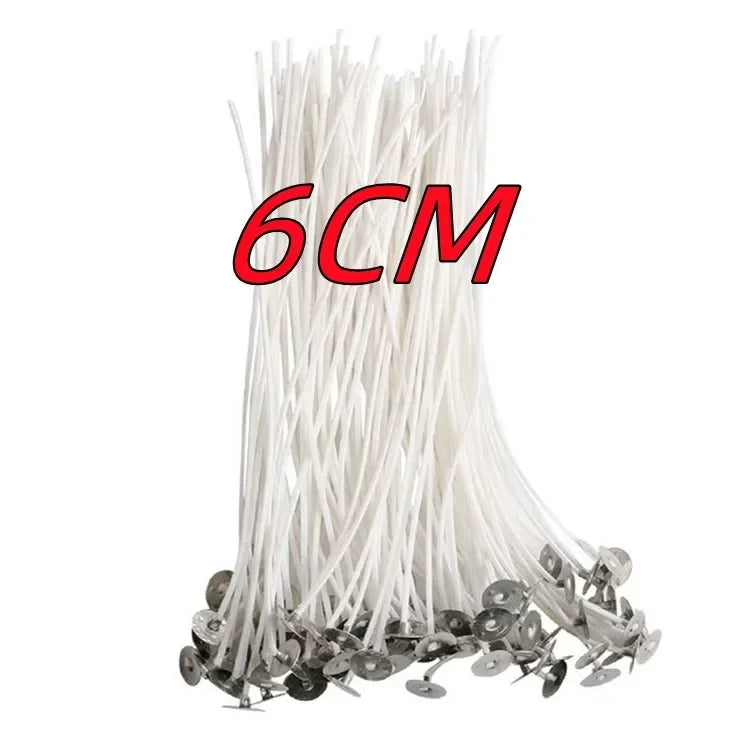 100pc Pure Cotton Candle Wicks – DIY Tealight & Floating Candles Candle Making Wicks Axl 6CM