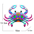 Metal Crab Wall Art – Iron Sculpture Home & Garden Decoration Metal Wall Sculpture Axl Purple