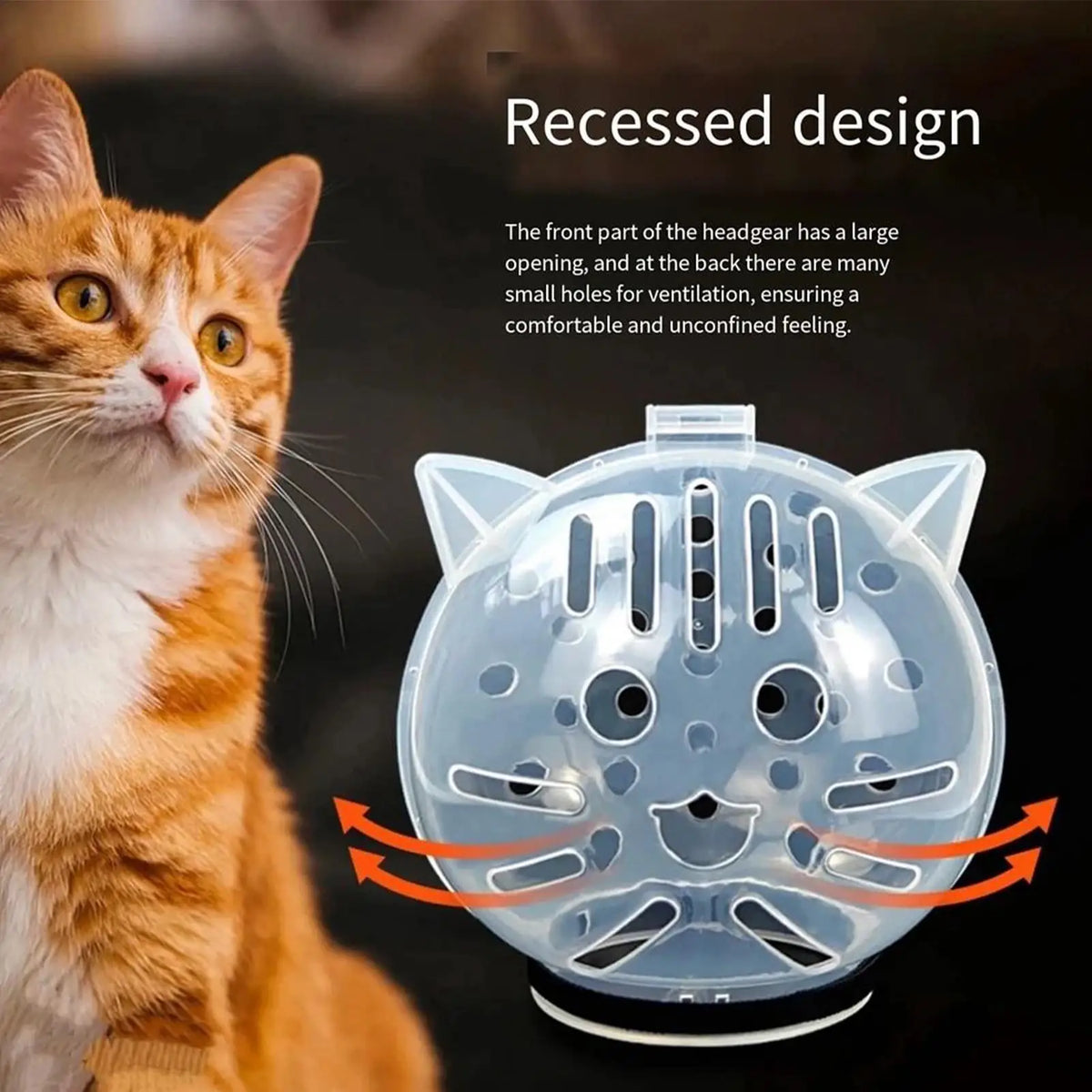 Breathable Cat Muzzle Helmet – Anti-Bite Grooming Hood Cat Grooming Muzzle Axl