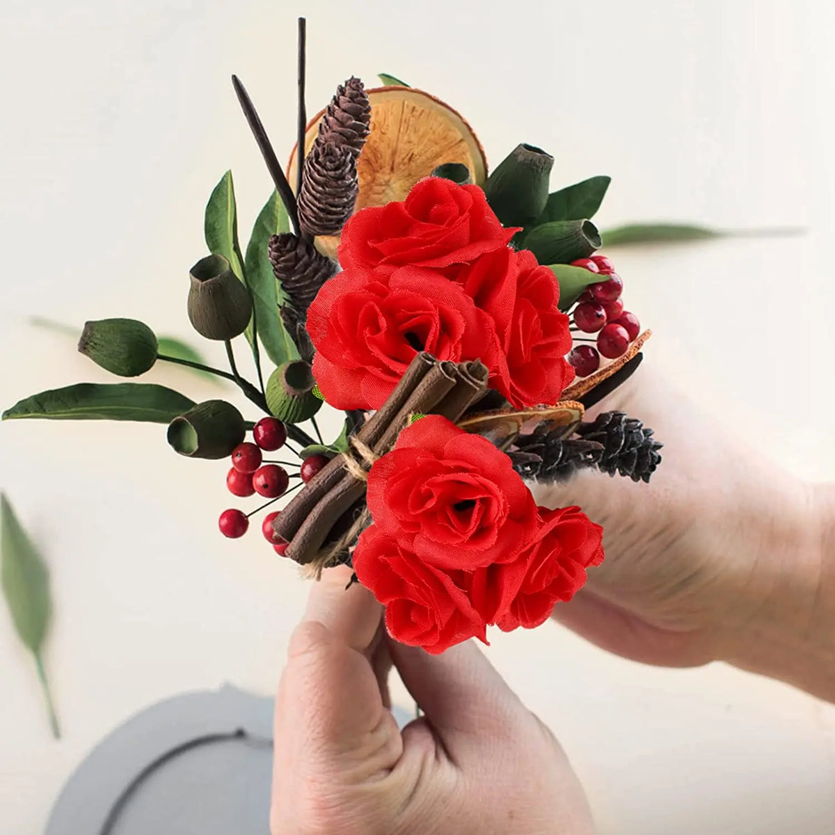 Silk Cream Rose Artificial Flower Heads – 10 or 50 Pack Artificial Silk Flowers Axl