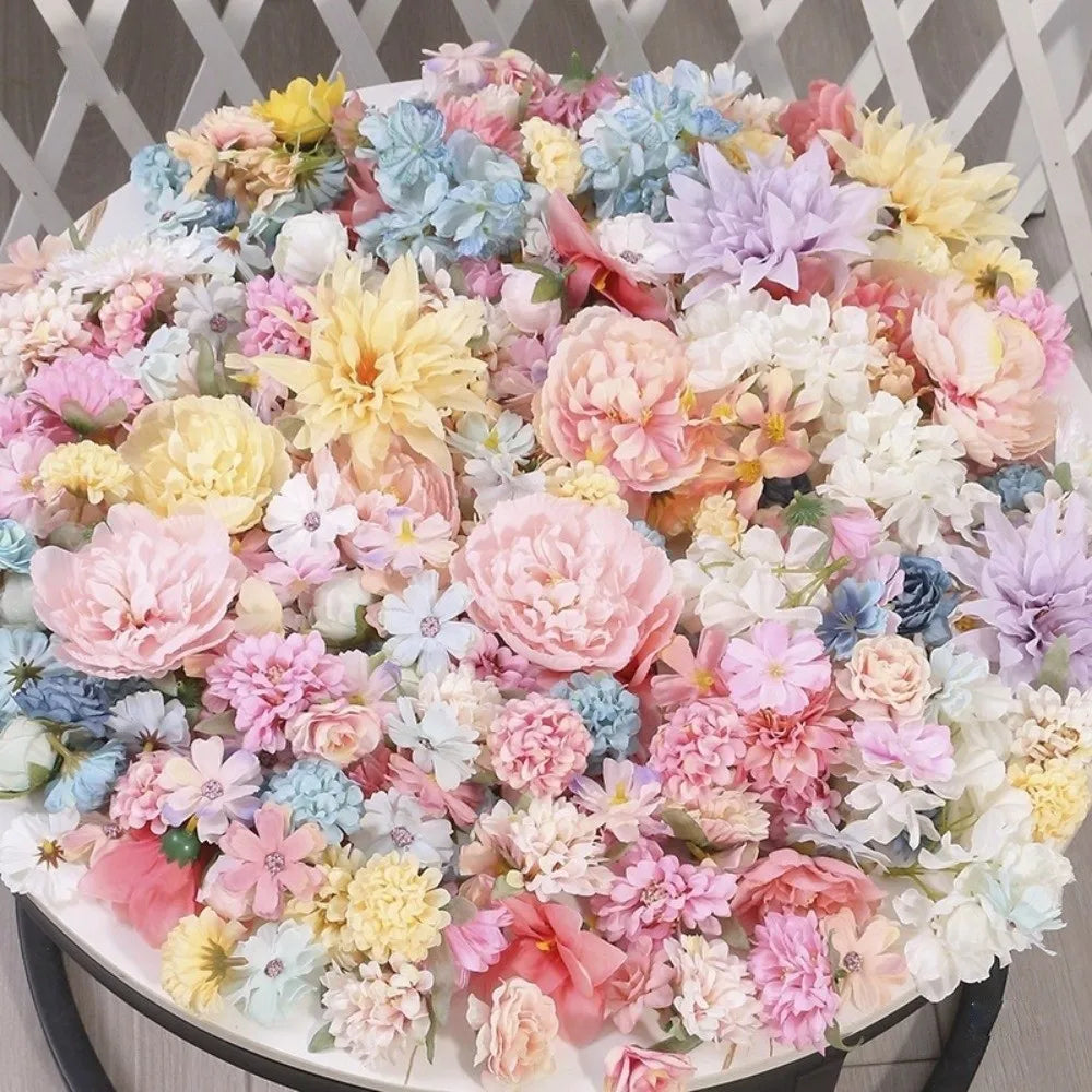 20-Piece Mini Artificial Silk Flowers – DIY Wreath & Home Decor Artificial Flower Heads Axl