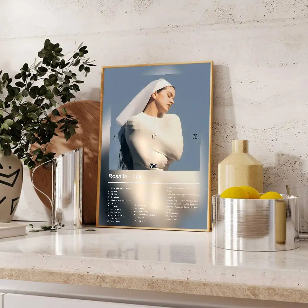 Rosalia Lux Album Poster – Self-Adhesive Waterproof Wall Sticker Wall Art Poster Axl