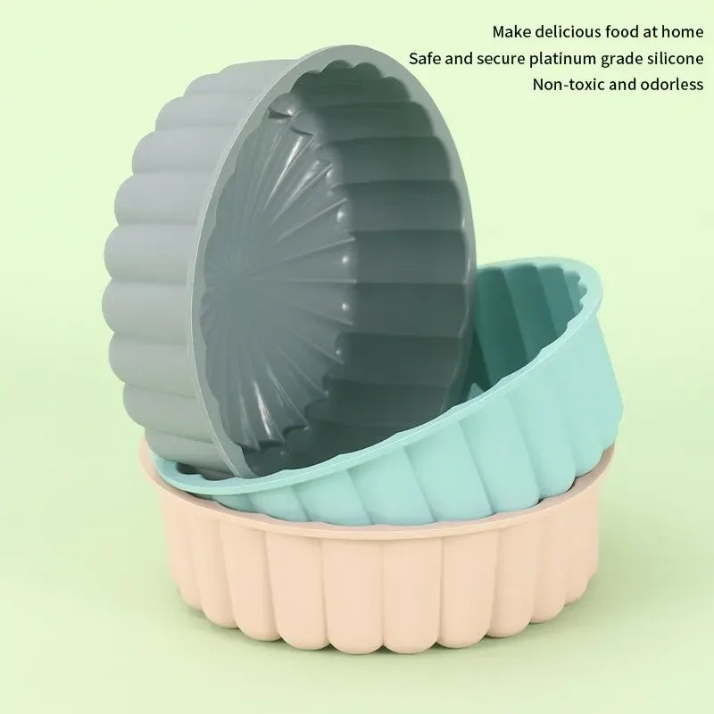 Silicone Round Cake Pan – Non-Stick DIY Baking Mold Silicone Cake Mold Axl