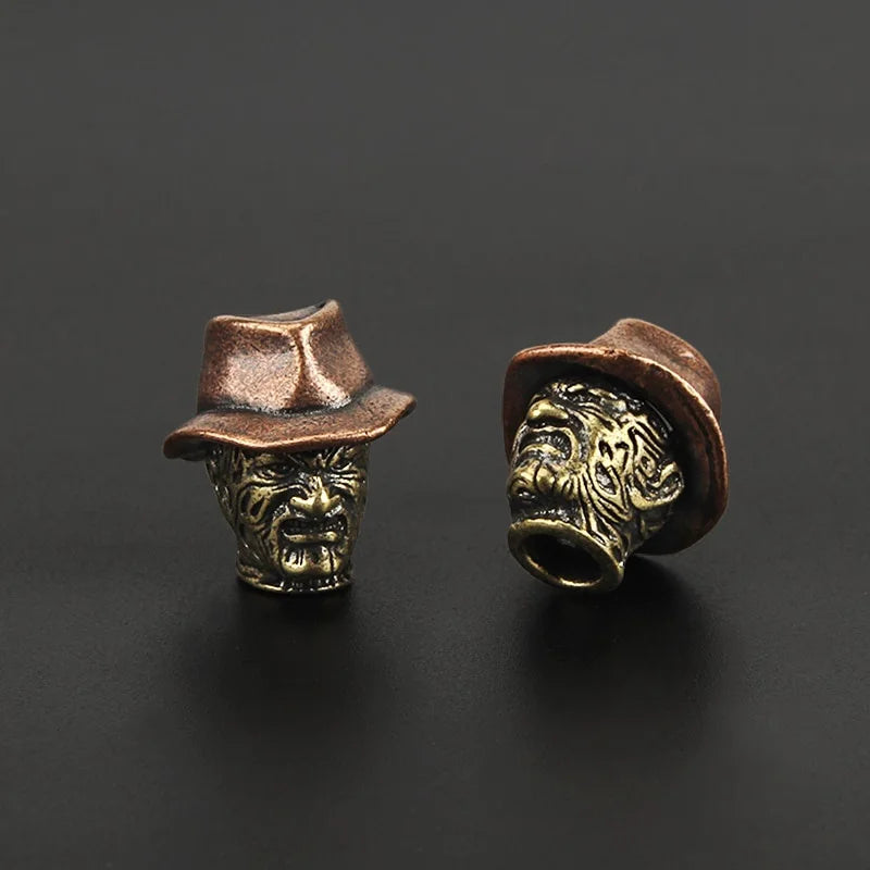 Vintage Hat Man Brass Paracord Bead – Copper Knife Bead Pendant Paracord Bead Axl