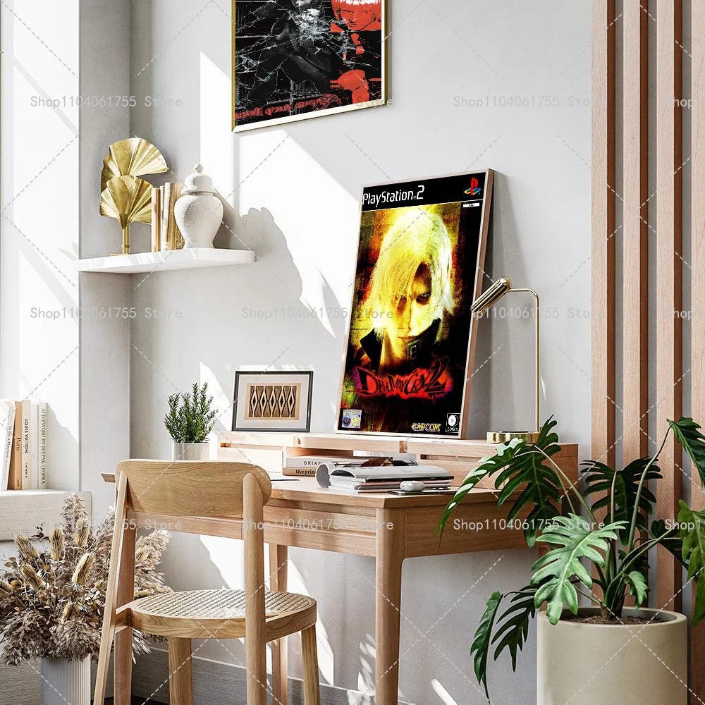 Devil May Cry Game Poster – Self-Adhesive Waterproof Wall Sticker Wall Art Poster Axl