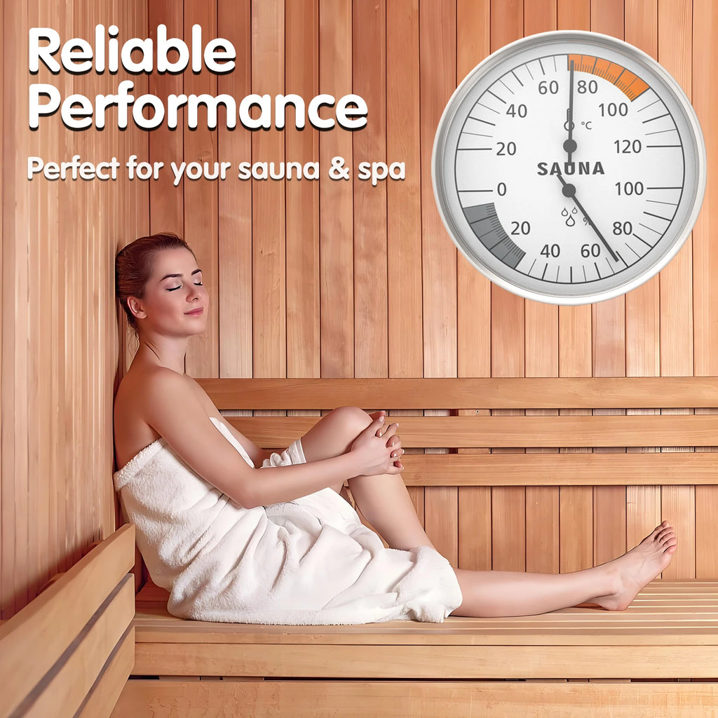 Dial Sauna Hygrometer Thermometer – Room Temp & Humidity Gauge Sauna Hygrometer Thermometer Axl Default Title