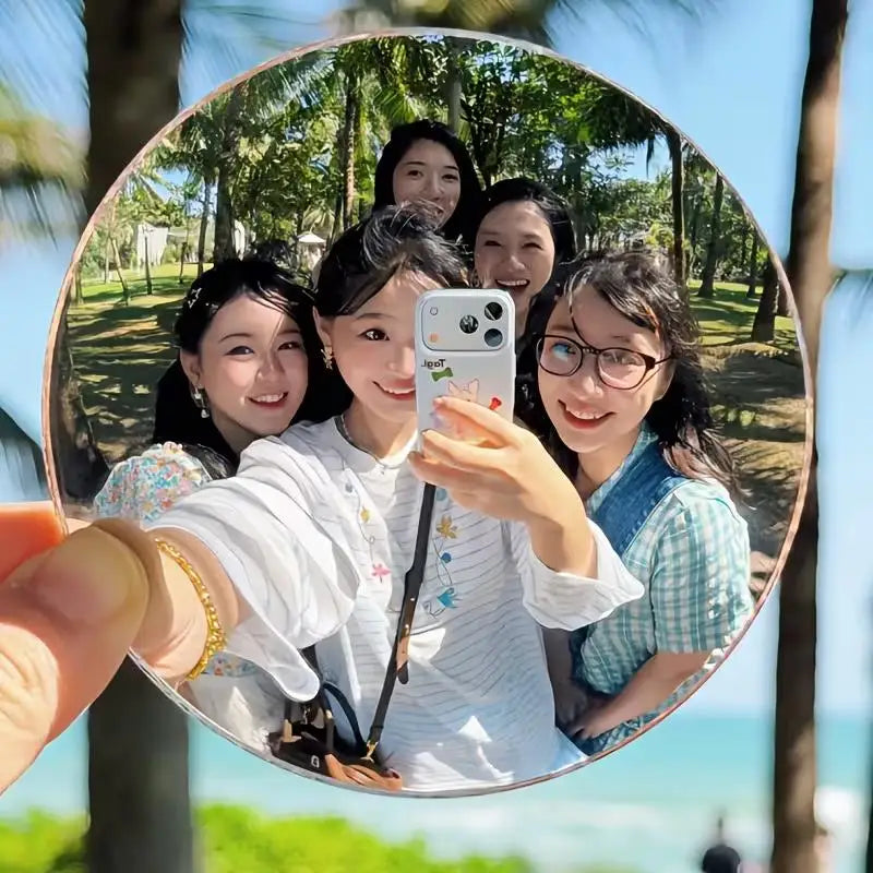 Convex Wide-Angle Round Travel Mirror – Small & Large Sizes Portable Travel Mirror Axl