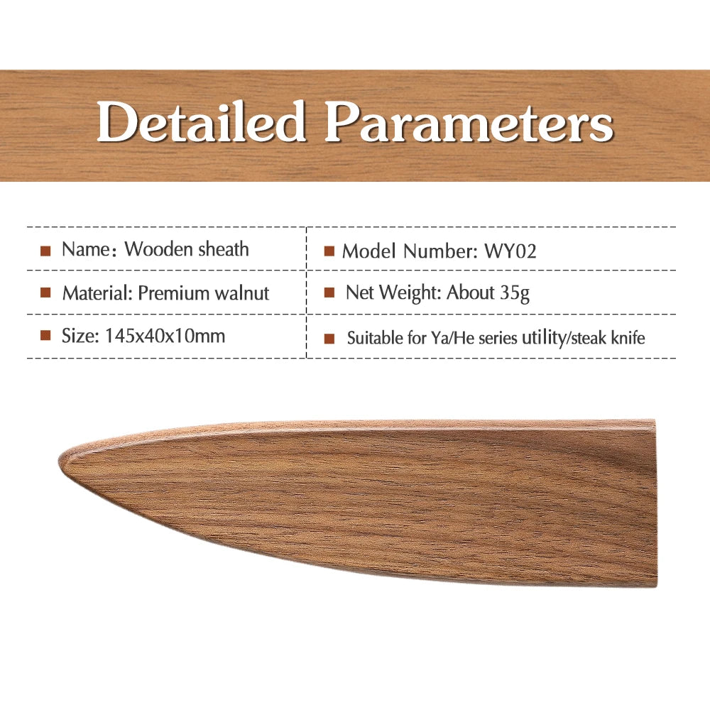 XINZUO Walnut Wood Knife Sheath – Chef, Santoku & More Wooden Knife Sheath Axl Wooden sheath WY02 China Mainland