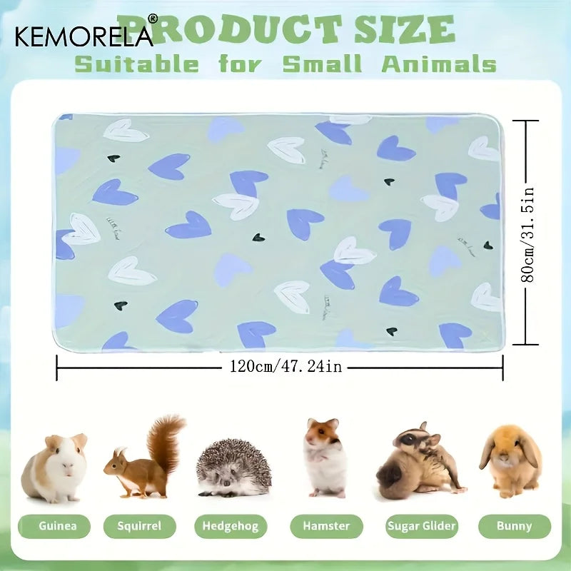 Washable Guinea Pig & Hamster Cage Mat – Non-Slip 31"×47" Small Pet Cage Mat Axl