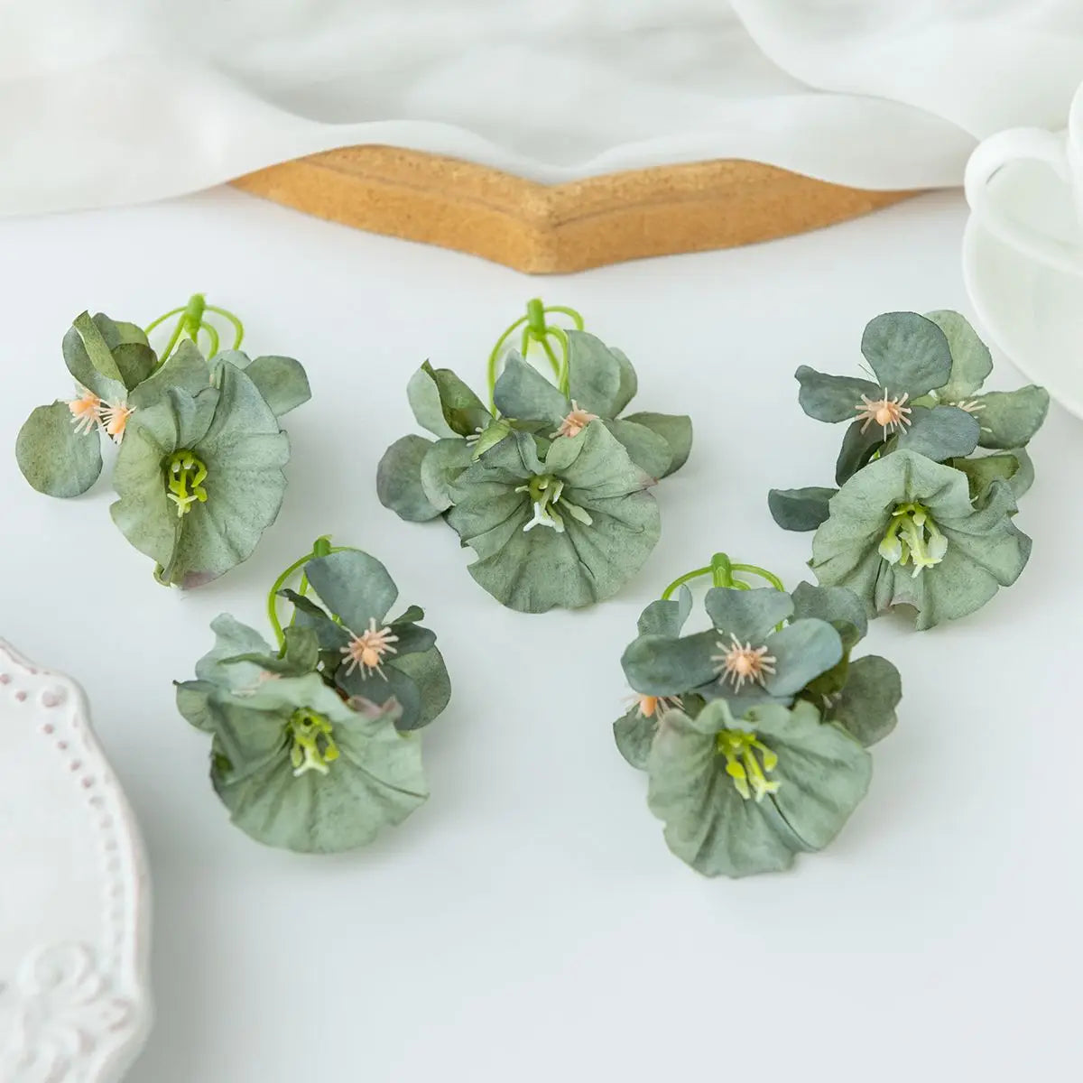 Silk Artificial Hydrangea Flower Heads 5/10 Pcs – Wedding Decor Artificial Silk Flowers Axl 9 5pcs