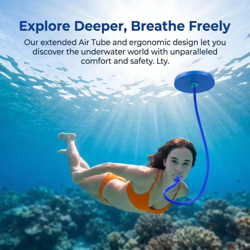 Double Tube Silicone Diving Snorkel Breathing Tube 1.5–4.5m Diving Snorkel Tube Axl