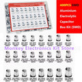 400PCS SMD Electrolytic Capacitor Kit – 24 Values 1uF–1000uF Capacitor Assortment Kit Axl Default Title