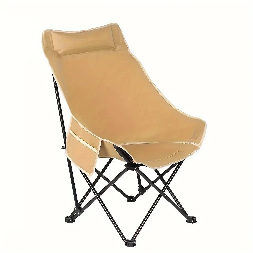 Portable High-Back Moon Chair – Foldable Camping Beach Chair Folding Outdoor Chair Axl