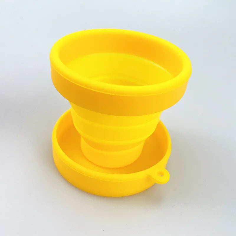 Foldable Silicone Travel Cup – Collapsible Portable Drinking Cup Collapsible Travel Cup Axl YELLOW