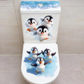 Swimming Penguin Toilet Sticker – Waterproof Bathroom Decal Bathroom Wall Sticker Axl A1
