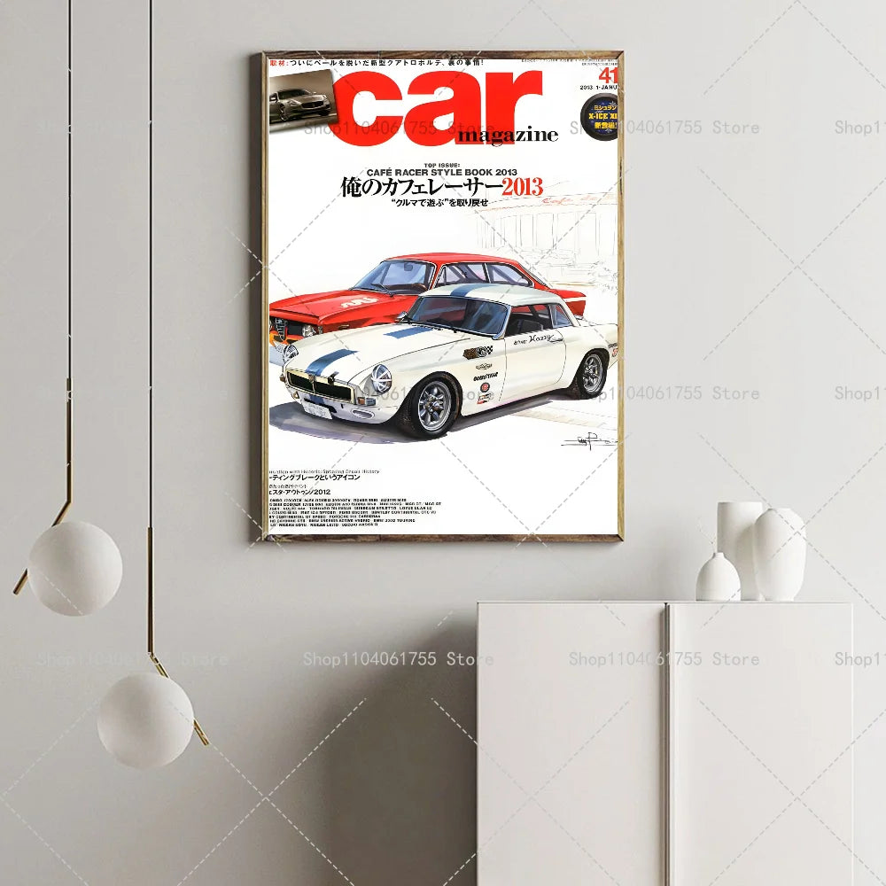 Retro JDM Car Poster | Self-Adhesive Waterproof Wall Sticker Wall Art Poster Axl