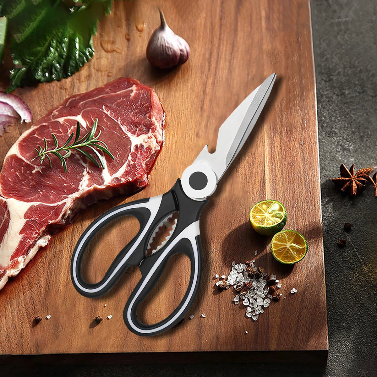Professional Stainless Steel Kitchen Scissors & Heavy-Duty Shears Kitchen Scissors Axl Panda Scissors