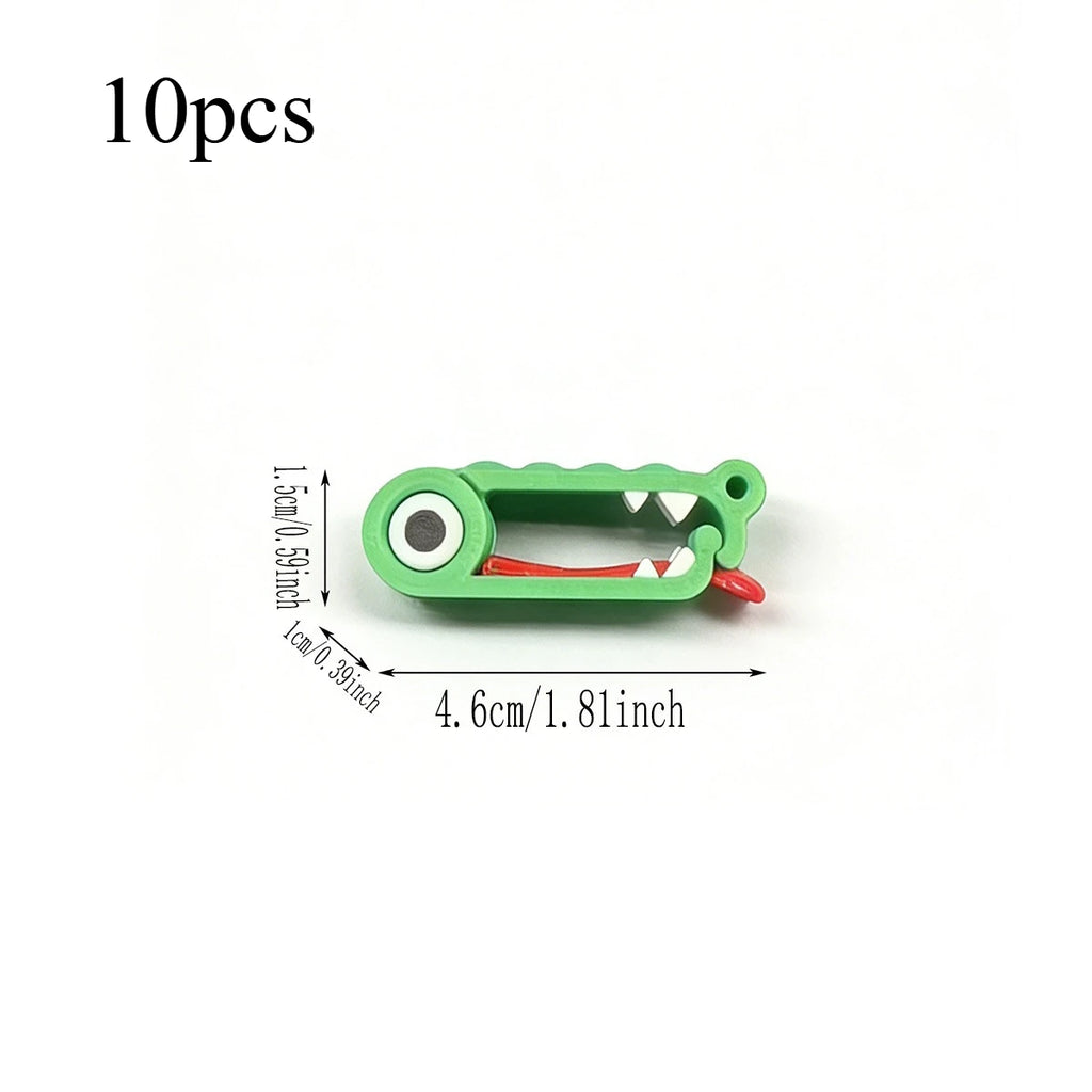 Crocodile Cable Organizer Clips 10/20 Pack – Cute Cord Holder Cable Organizer Clips Axl Green-10pcs