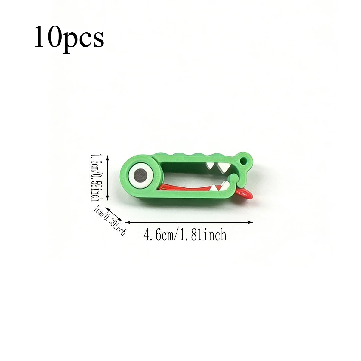 Crocodile Cable Organizer Clips 10/20 Pack – Cute Cord Holder Cable Organizer Clips Axl Green-10pcs