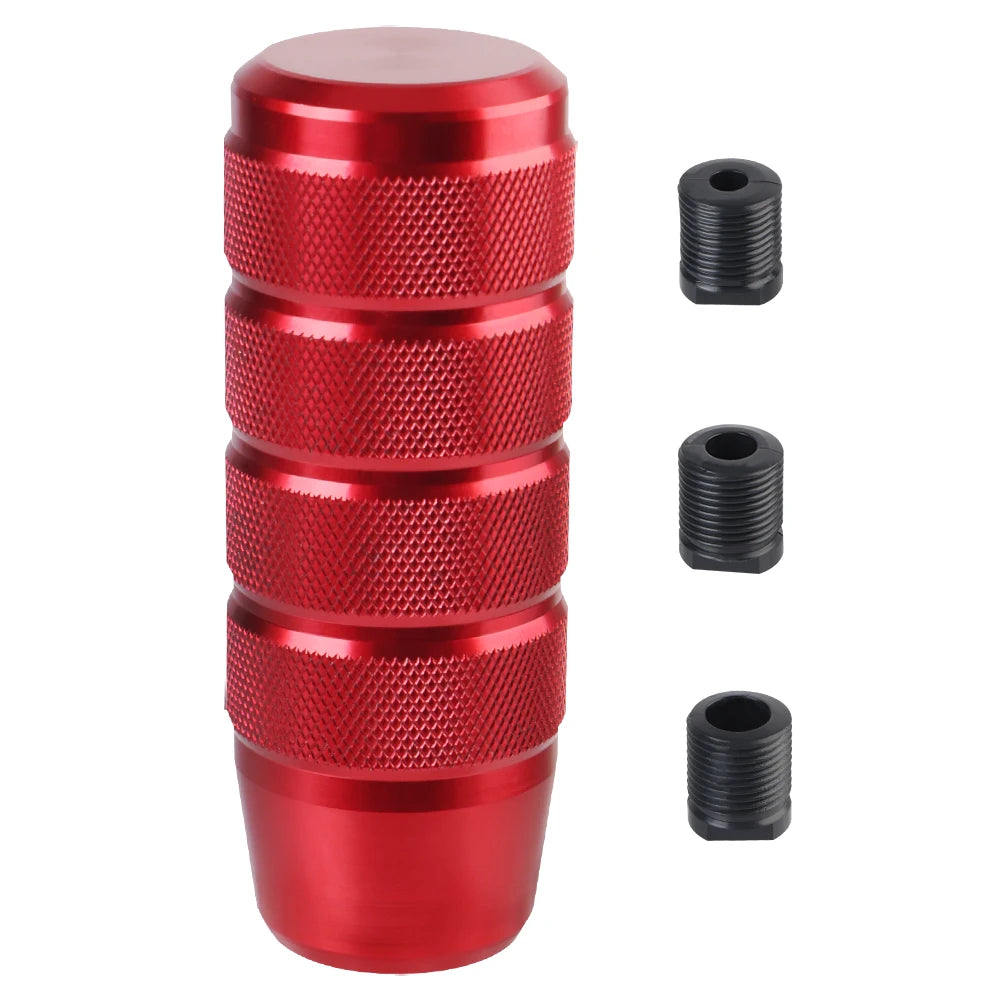 Universal Aluminum Knurled Gear Shift Knob 95MM Manual Gear Shift Knob Axl Red