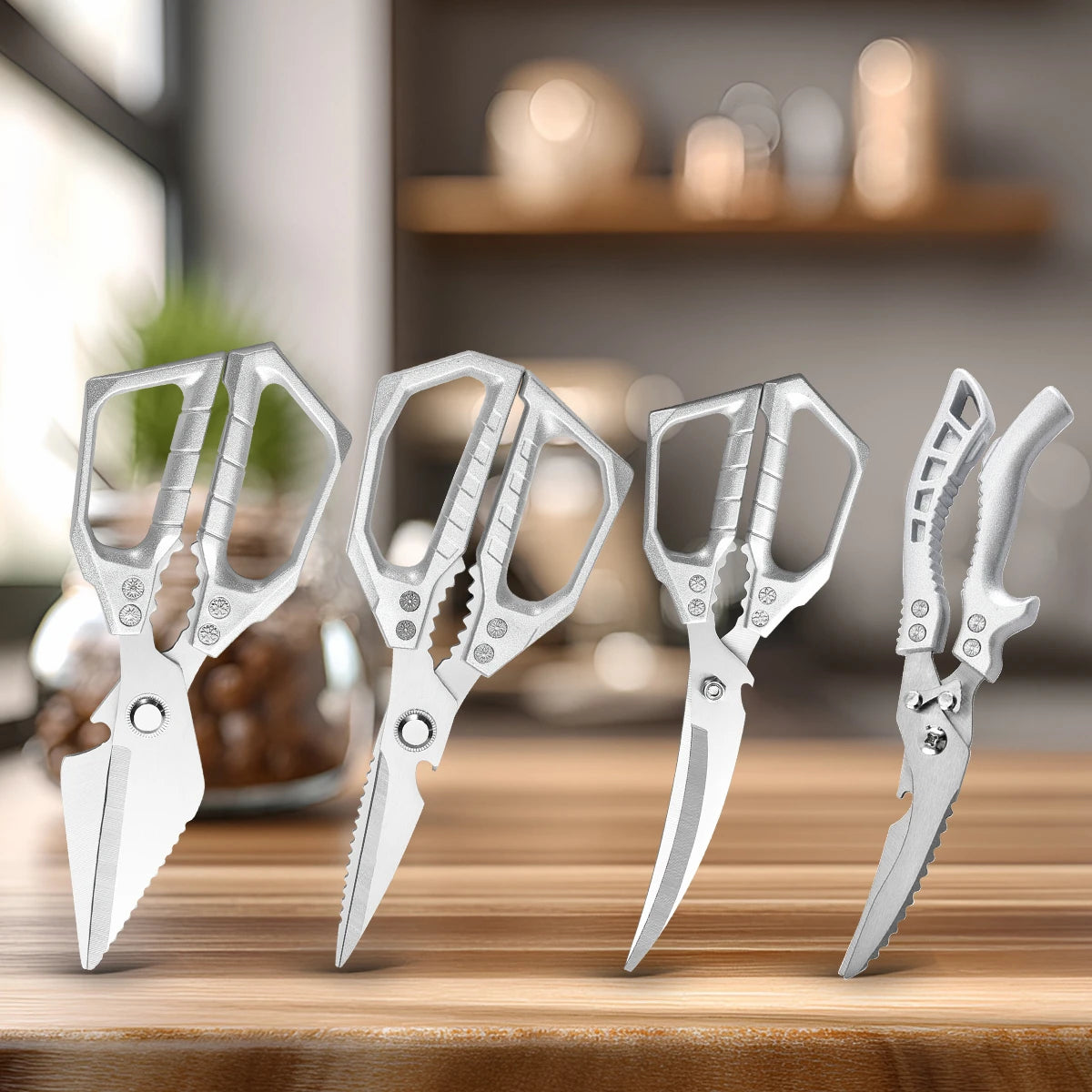 SHENJIU Kitchen Shears – Heavy Duty Stainless Steel Bone Scissors Kitchen Shears Axl