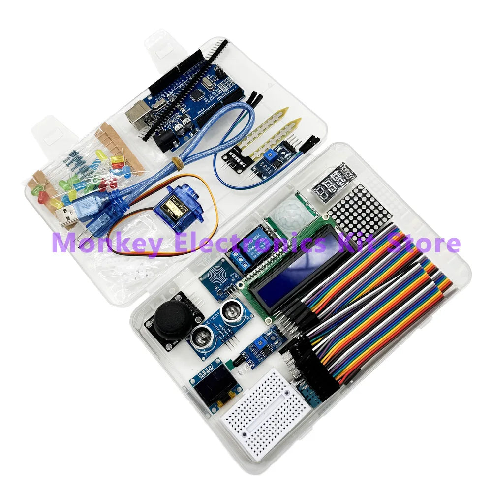 OLED Starter Learning Kit – R3 Board & LCD 1602 for Beginners Electronics Learning Kit Axl