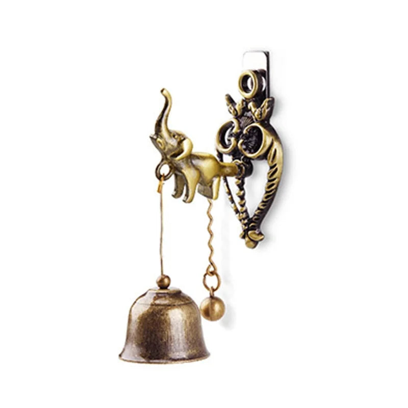 Vintage Metal Bell Wind Chime – Magnetic Door Hanging Ornament Wind Chime Ornament Axl light green