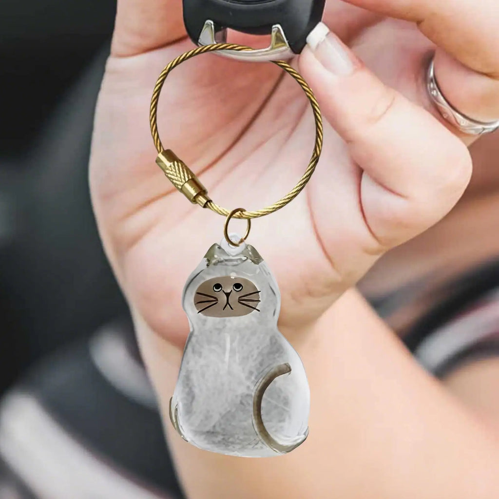 Cat Hair Storage Pendant – Keepsake Charm for Bag & Wallet Pet Keepsake Charm Axl