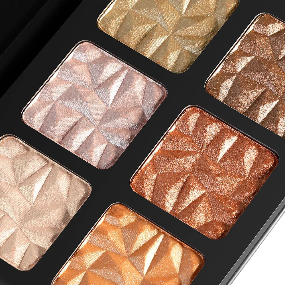 6-Color Diamond Highlighter Palette – Vegan Shimmer & Contour Highlighter Palette Axl
