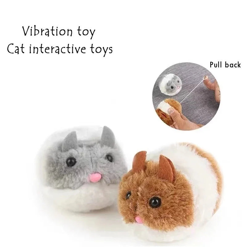 Mechanical Plush Mouse Cat Toy – Wind-Up Interactive Pet Toy Interactive Cat Toy Axl