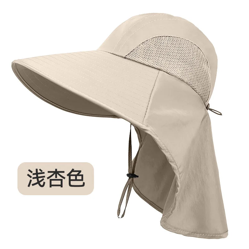 UV Protection Foldable Sun Hat – Breathable Mesh, Unisex UV Sun Hat Axl apricot