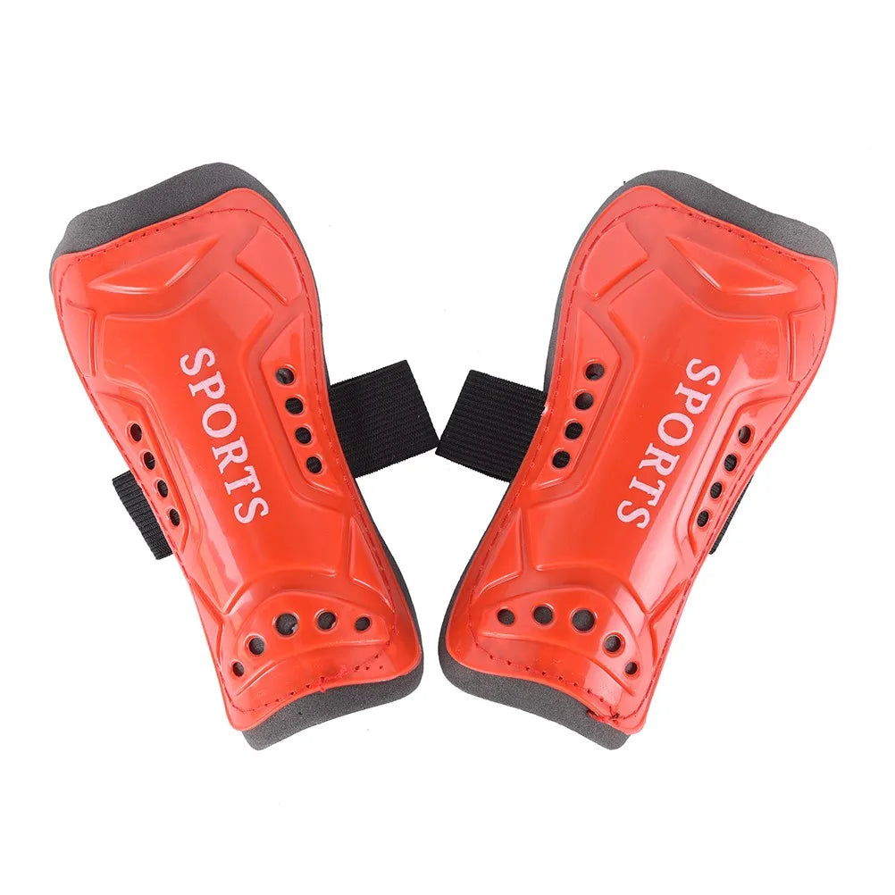 Kids Soccer Shin Guards – Lightweight Football Leg Protector Pair Soccer Shin Guards Axl Red