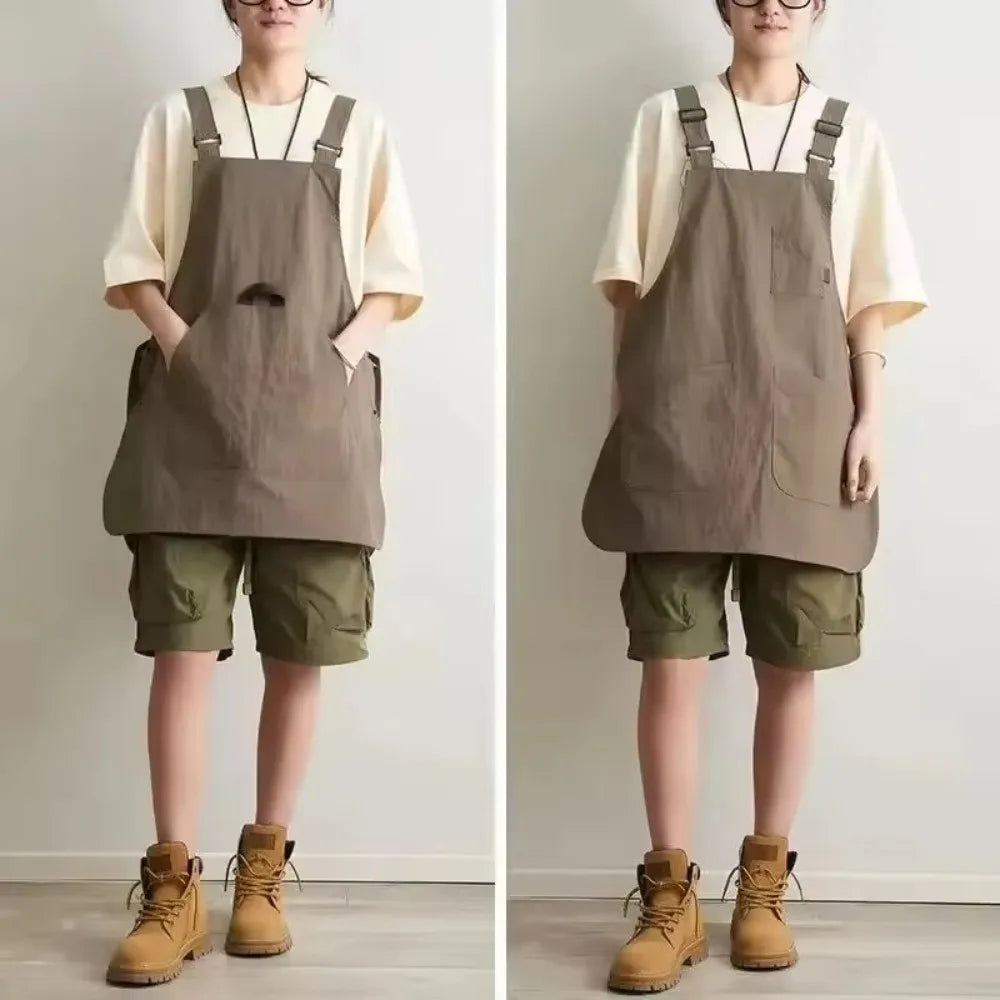 Unisex Cotton Waist Apron – Waterproof Double-Sided Workwear Kitchen Waist Apron Axl