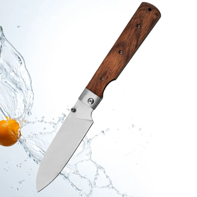 COOKCRAZE Folding Bread Knife | 440A Stainless Steel Rosewood Folding Pocket Knife Axl knife arc edge China Mainland