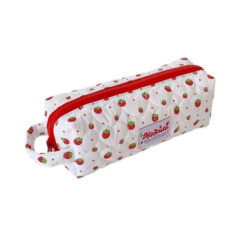 Strawberry Pencil Case – Large Capacity Korean Aesthetic Pouch Pencil Pouch Axl Red