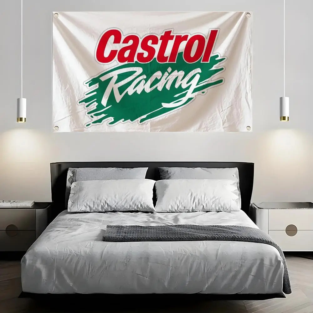 Castrol Wall Flag – Indoor & Outdoor Decorative Art Banner Decorative Wall Flag Axl