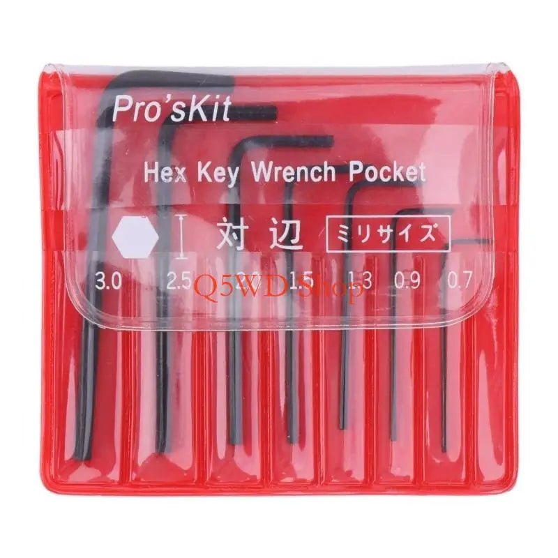 7-Piece Mini Hex Allen Key Set – 0.7mm to 3mm Micro Wrench Kit Hex Allen Key Set Axl Black CN